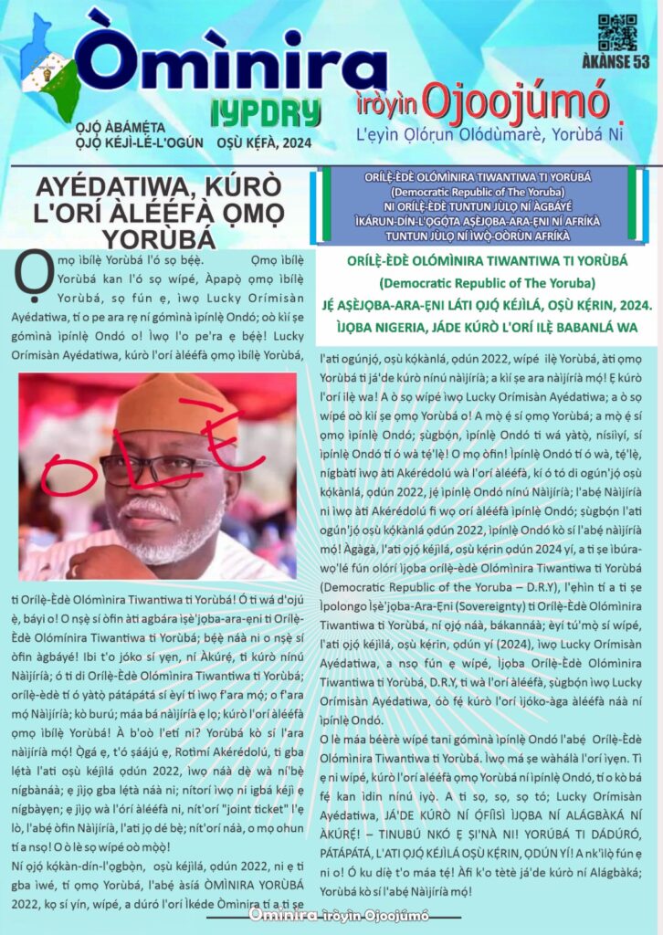 The Democratic Republic of the Yoruba Official Information Portal