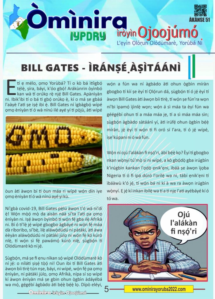 Bill gate plan to depopulate Africa. Yoruba Nation latest news