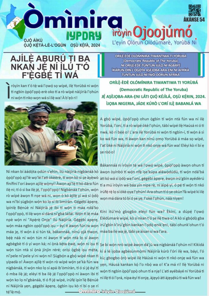 reject GMO seeds by bill gate. Yoruba Youths warns yoruba farmers.