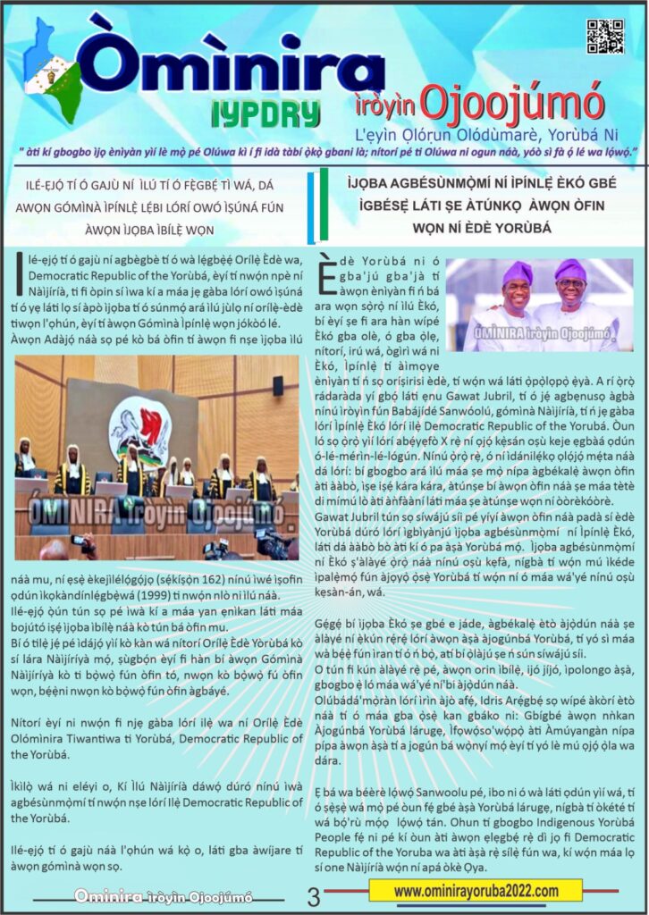 The Democratic Republic of the Yoruba Official Information Portal