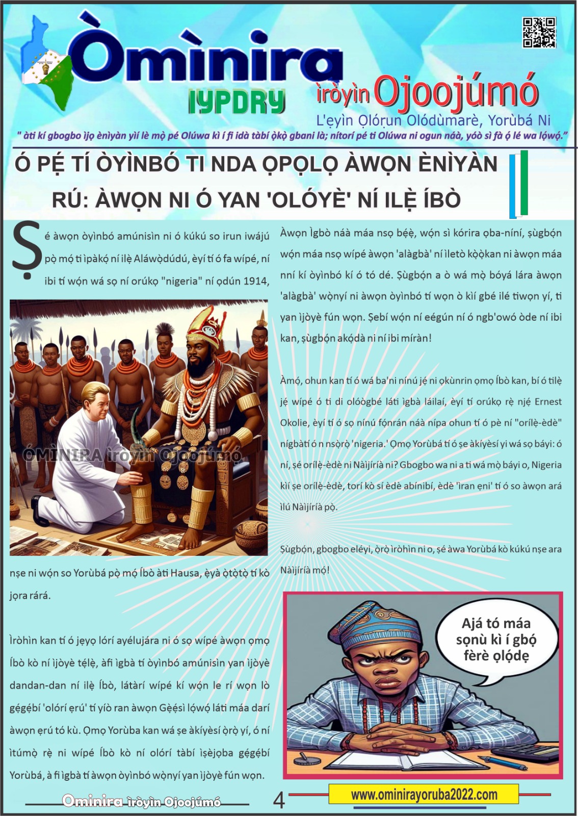 Ominira yoruba daily news | the newest nation in the world 2024