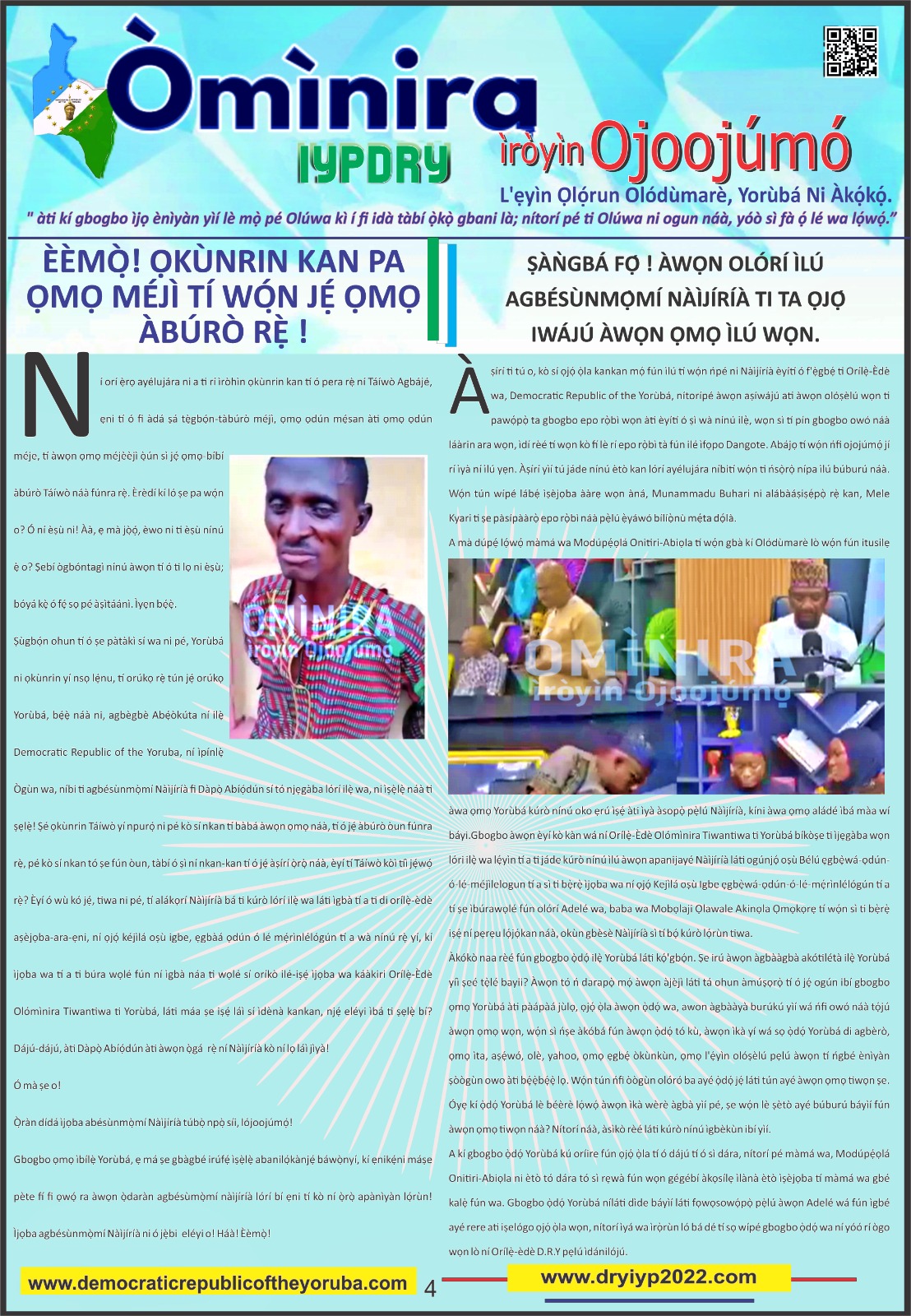 Democratic republic of the Yoruba ominira new update | Yoruba Nation | Newest Nation in Africa, Youngest country in the World 2024