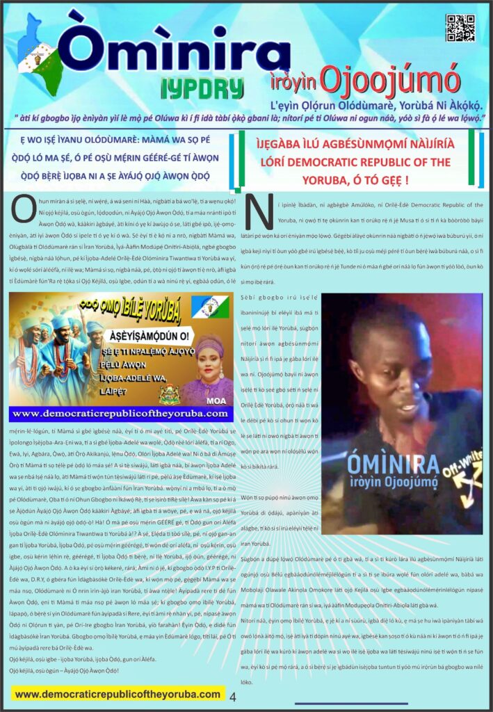 Democratic republic of the Yoruba ominira new update | Yoruba Nation | Newest Nation in Africa, Youngest country in the World 2024