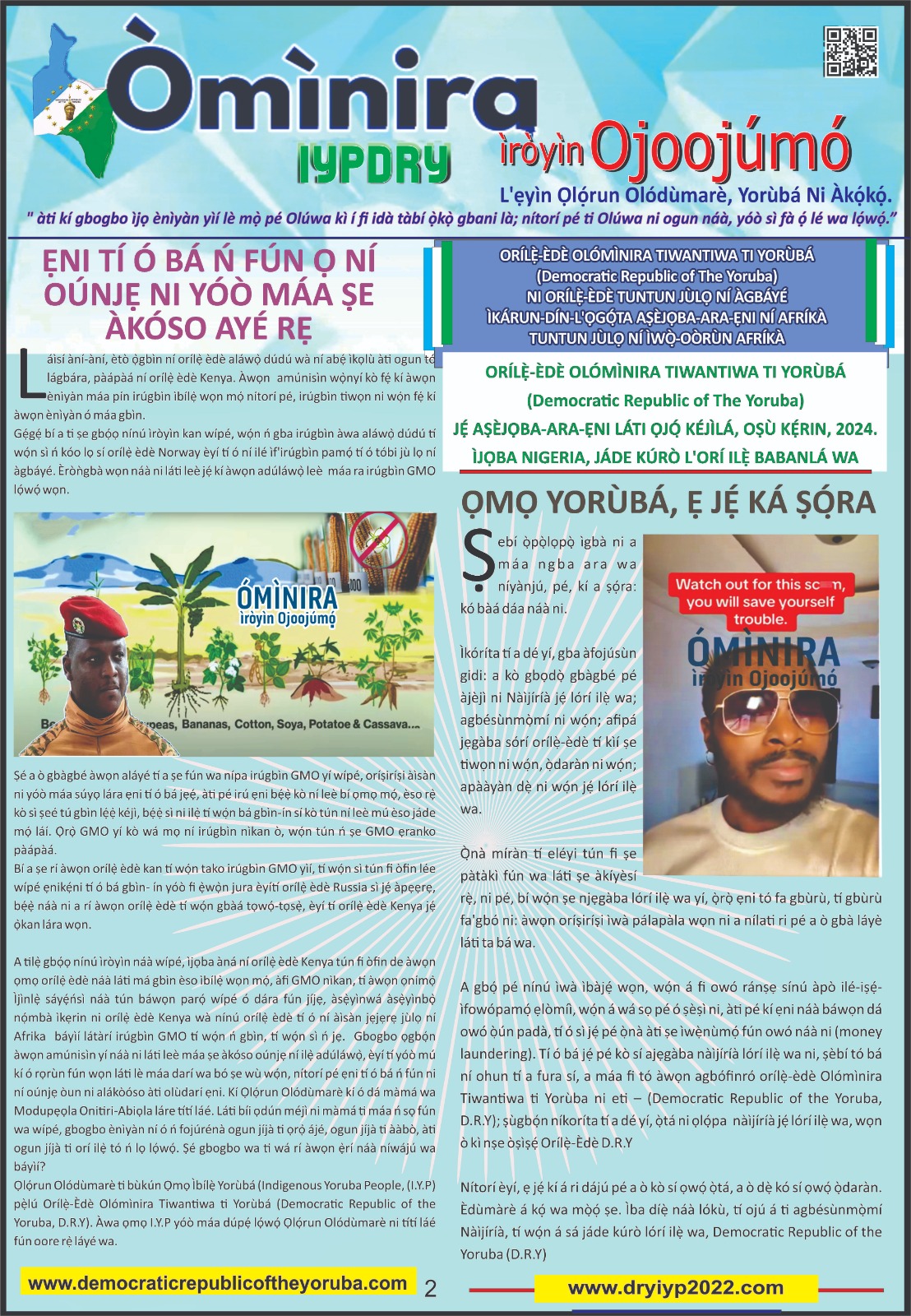 Òmìnira Yorùbá News Update