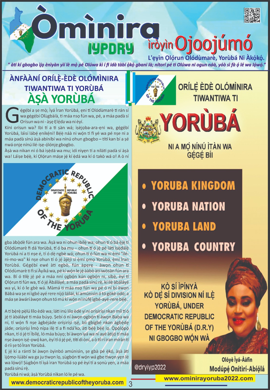 Democratic republic of the Yoruba ominira new update | Yoruba Nation | Newest Nation in Africa, Youngest country in the World 2024