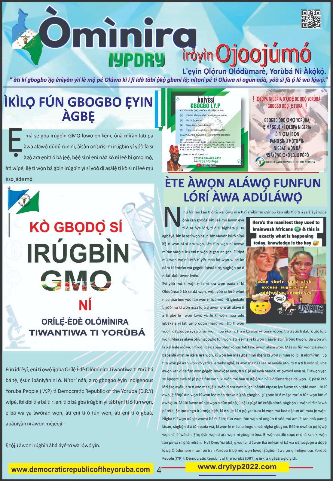 Democratic republic of the Yoruba ominira new update | Yoruba Nation | Newest Nation in Africa, Youngest country in the World 2024