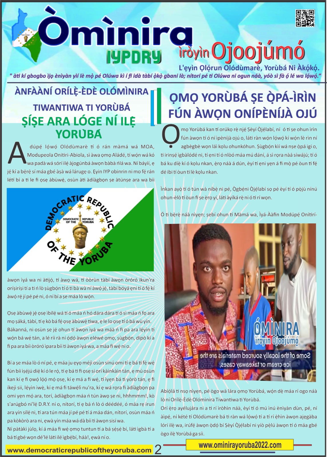 Democratic republic of the Yoruba ominira new update | Yoruba Nation | Newest Nation in Africa, World