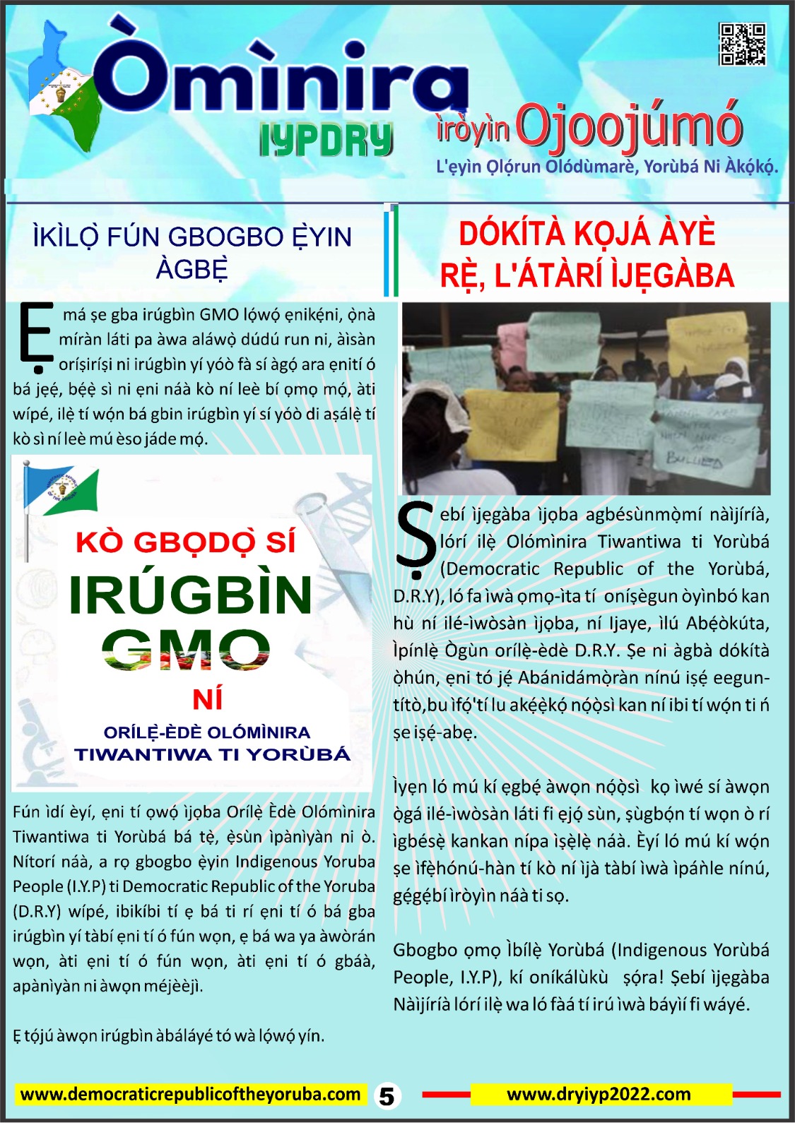 Democratic Republic of the Yorùbá latest news updates