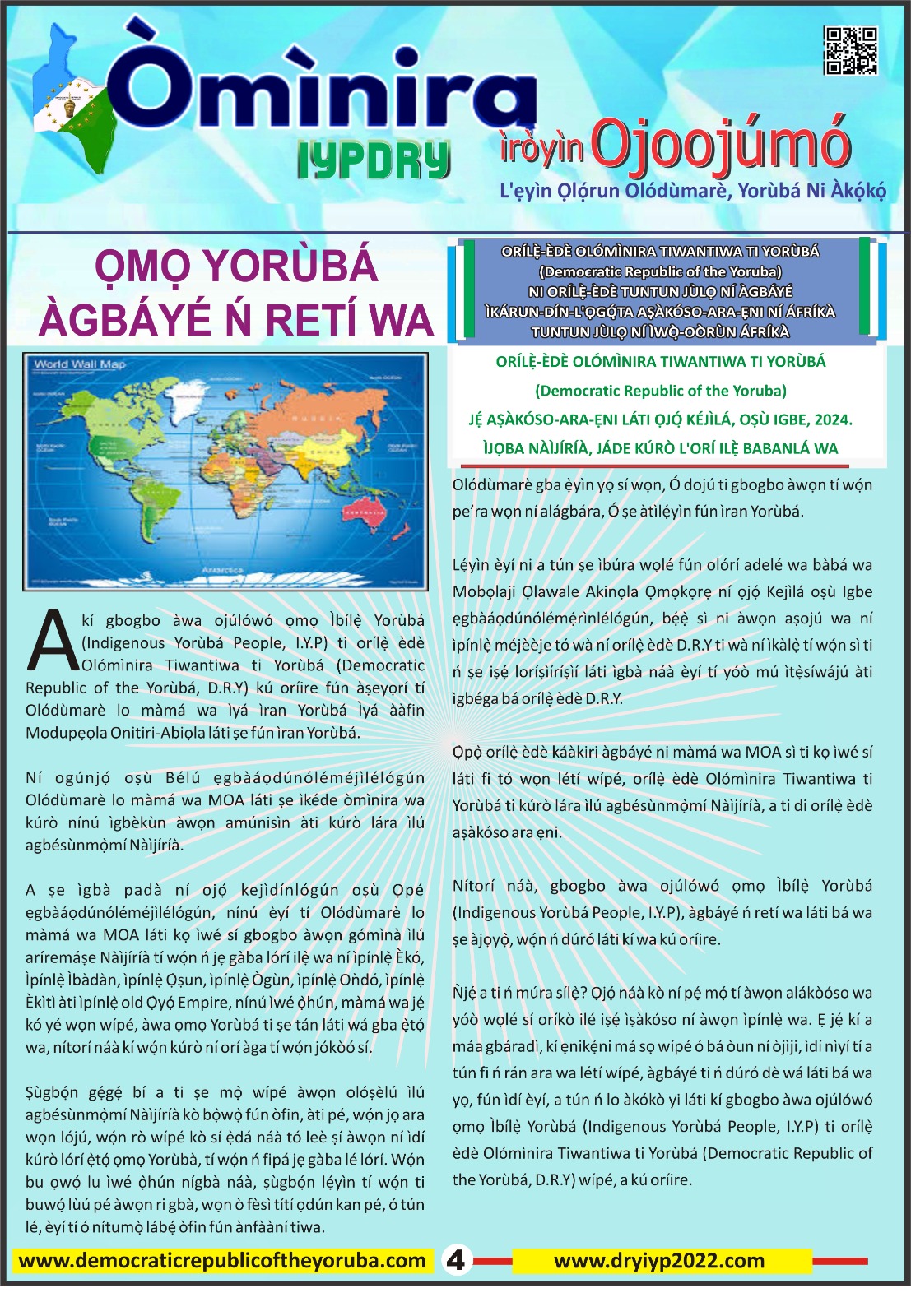 Democratic Republic of the Yorùbá latest news updates