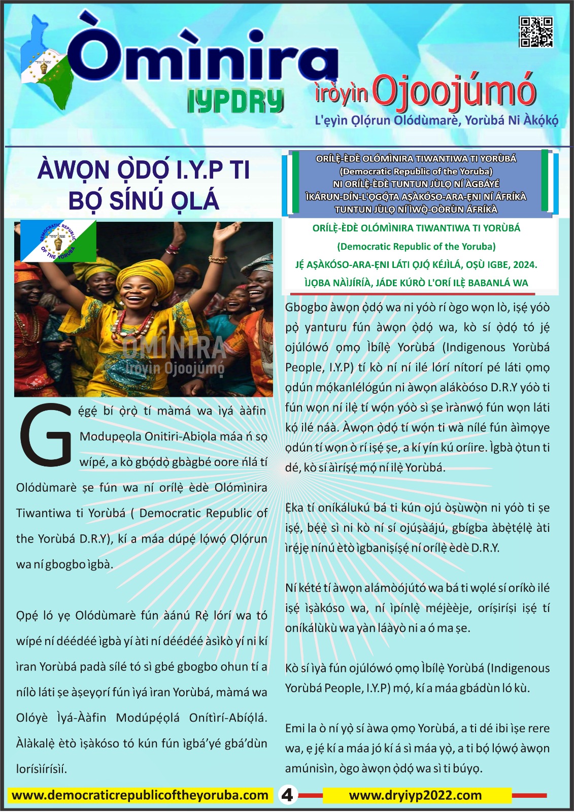 Democratic Republic of the Yorùbá latest news updates