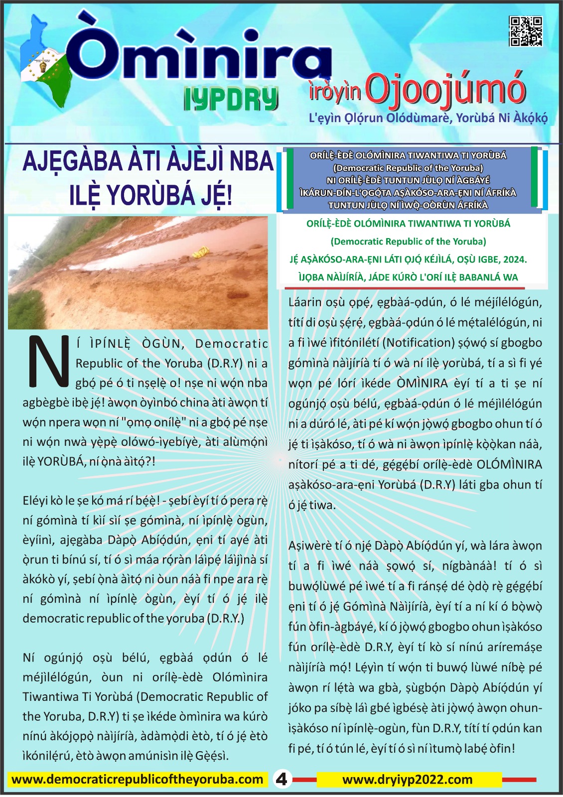 Democratic Republic of the Yorùbá latest news updates