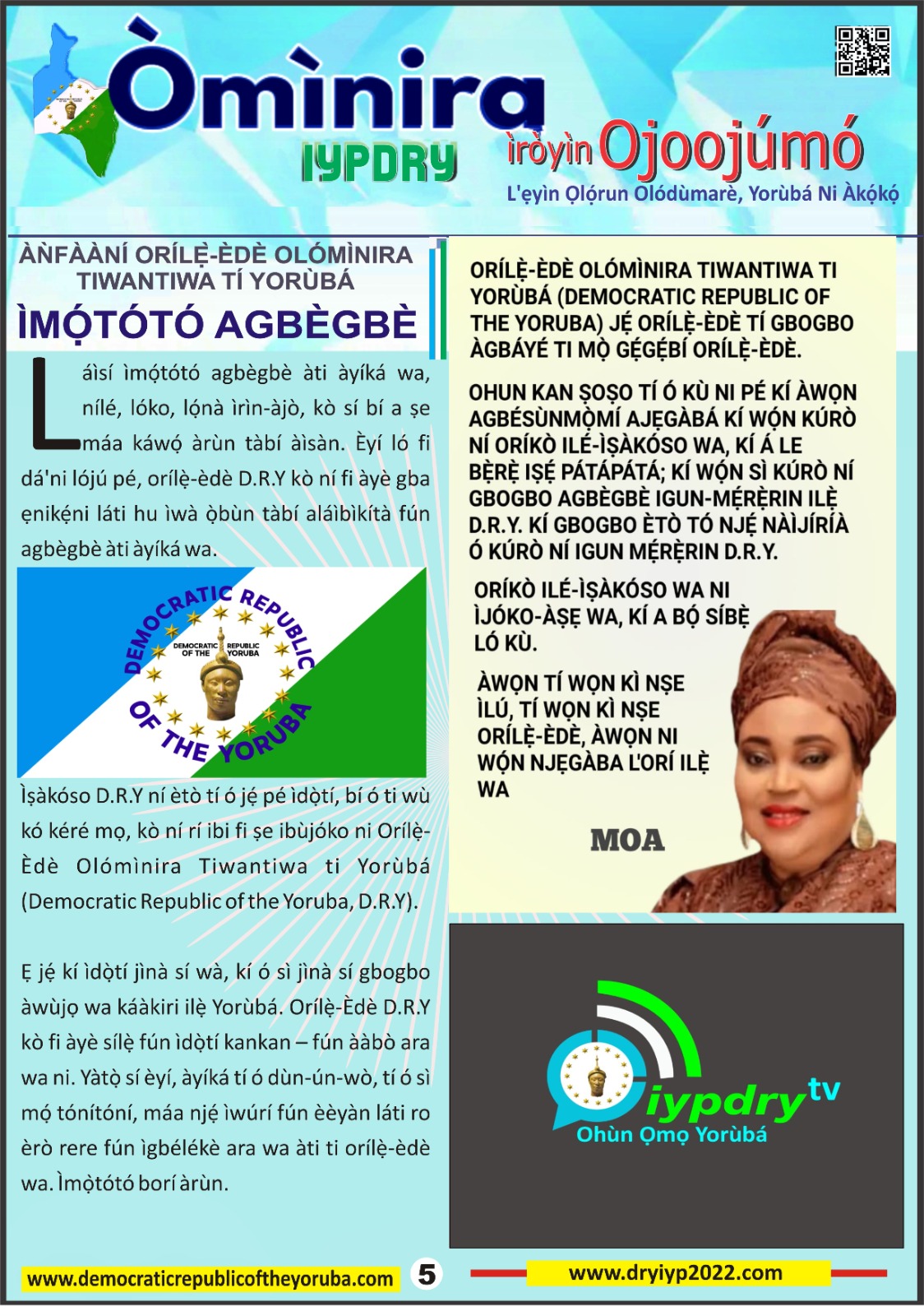 The Democratic Republic of the Yoruba Official Information Portal