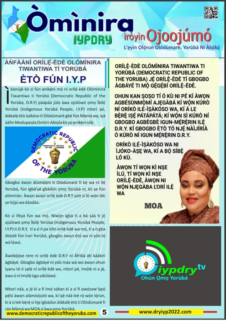 The Democratic Republic of the Yoruba Official Information Portal