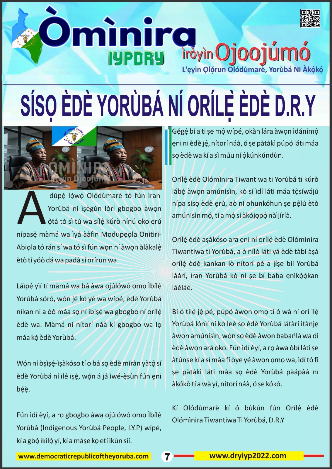 Democratic Republic of the Yorùbá latest news updates