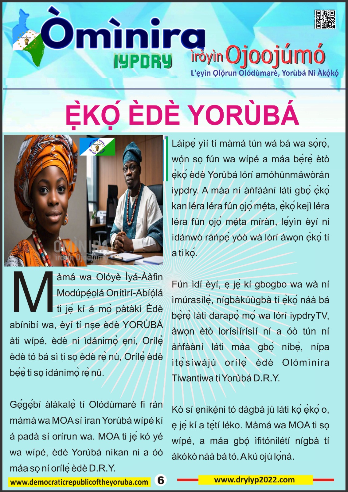 Democratic Republic of the Yorùbá latest news updates