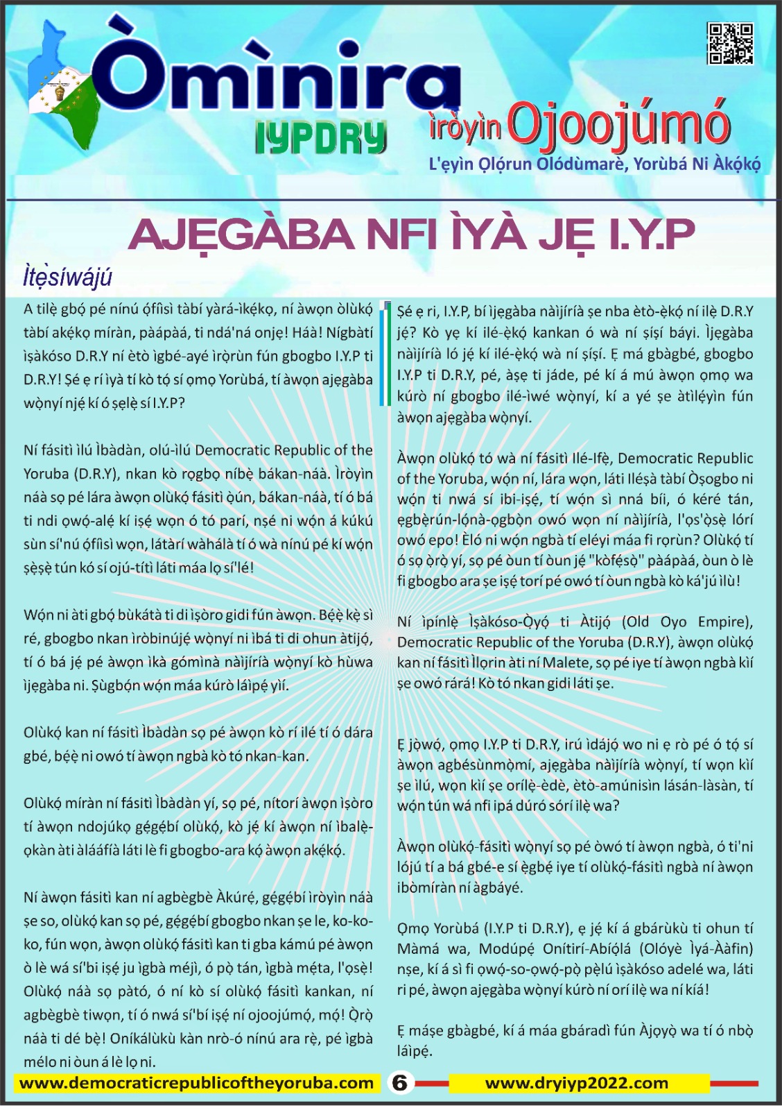 The Democratic Republic of the Yoruba Official Information Portal