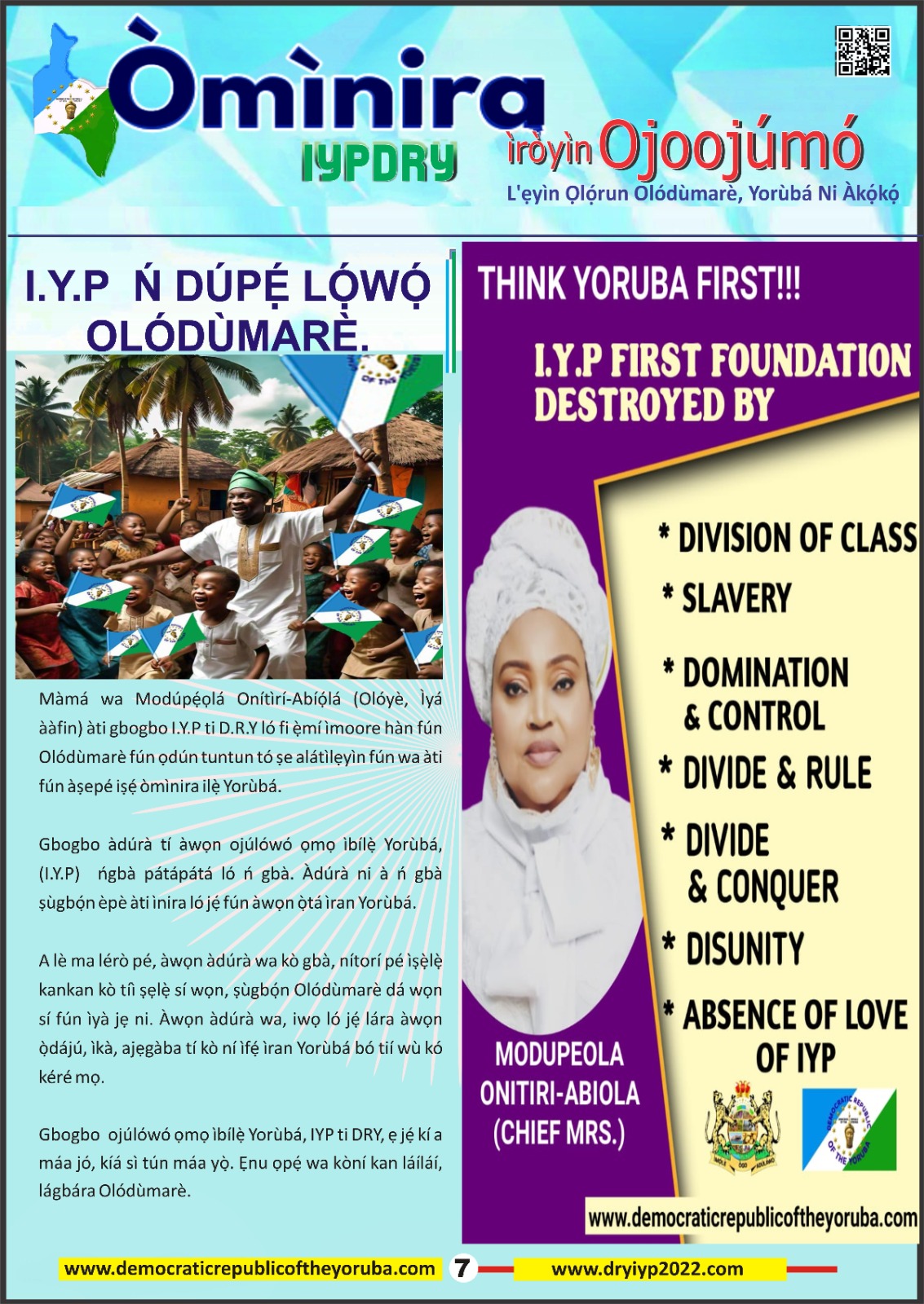 The Democratic Republic of the Yoruba Official Information Portal